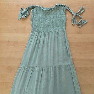 New Look Tall Shirred Tiered Dress Size 8 Mint